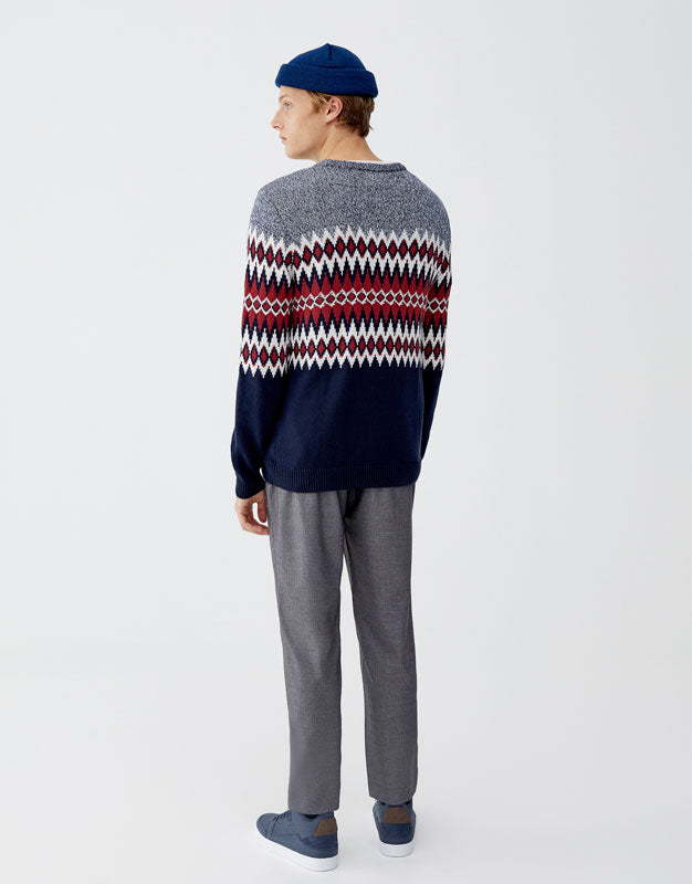 Kasuri Jersey Button-Up