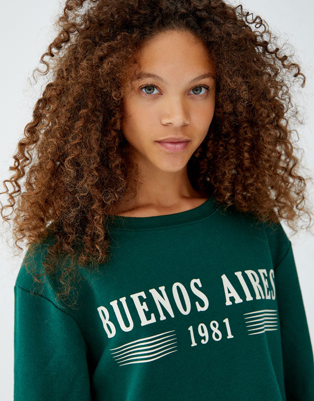 Bardot neckline top sweatshirt