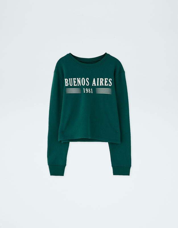 Bardot neckline top sweatshirt